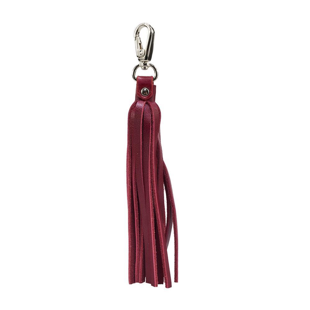 ClaudiaG Fringe Power Bag Charm-Cab/Silver