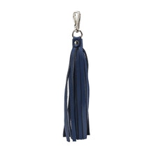 Load image into Gallery viewer, ClaudiaG Fringe Power Bag Charm-Sapphire/Silver
