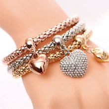 Load image into Gallery viewer, ClaudiaG GSR Bracelet Set- Bubble Hearts
