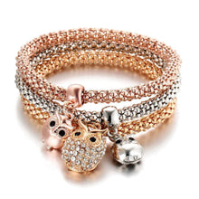 Load image into Gallery viewer, ClaudiaG GSR Bracelet Set- Owl
