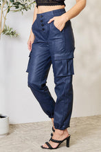 Load image into Gallery viewer, ClaudiaG Kristen Faux Leather Cargo Joggers
