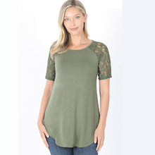 Load image into Gallery viewer, ClaudiaG Lace Sleeve Top
