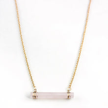 Load image into Gallery viewer, ClaudiaG Quartz Cylinder Necklace
