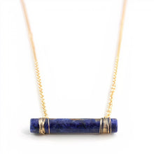 Load image into Gallery viewer, ClaudiaG Quartz Cylinder Necklace
