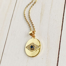 Load image into Gallery viewer, ClaudiaG Sapphire Eye Necklace

