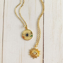 Load image into Gallery viewer, ClaudiaG Sapphire Eye Necklace
