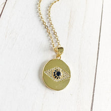 Load image into Gallery viewer, ClaudiaG Sapphire Eye Necklace
