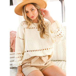 ClaudiaG Open Knit Sweater