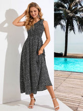 Load image into Gallery viewer, Printed Single Shoulder Midi Dress-
