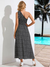 Load image into Gallery viewer, Printed Single Shoulder Midi Dress-
