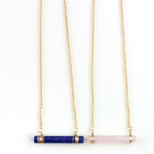 Load image into Gallery viewer, ClaudiaG Quartz Cylinder Necklace
