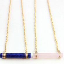 Load image into Gallery viewer, ClaudiaG Quartz Cylinder Necklace
