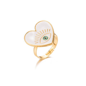 ClaudiaG White Heart Ring