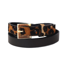 Load image into Gallery viewer, ClaudiaG Sophia Genuine Leather &amp; Cowhide Belt -Brown
