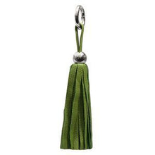 Load image into Gallery viewer, ClaudiaG Tassel - Silver/Green
