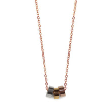 Load image into Gallery viewer, ClaudiaG Triple Hoop Necklace- Rose
