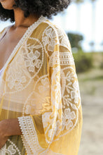 Load image into Gallery viewer, Contrast Mesh Cotton Lace Kimono
