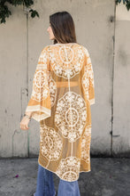 Load image into Gallery viewer, Contrast Mesh Cotton Lace Kimono
