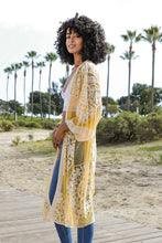 Load image into Gallery viewer, Contrast Mesh Cotton Lace Kimono
