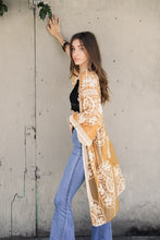 Load image into Gallery viewer, Contrast Mesh Cotton Lace Kimono
