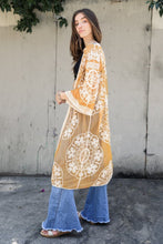 Load image into Gallery viewer, Contrast Mesh Cotton Lace Kimono
