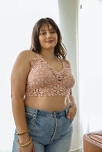 Load image into Gallery viewer, Crochet Daisy Longline Bralette
