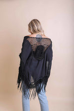 Load image into Gallery viewer, Crochet Medallion Tassel Kimono Ponchos

