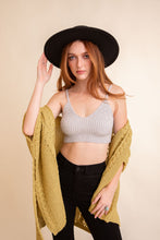 Load image into Gallery viewer, Dreamy Ribbed Knit Lounge Brami Bralette XS/S / Light Gray
