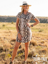 Load image into Gallery viewer, Snakeskin Short-Sleeve Dress
