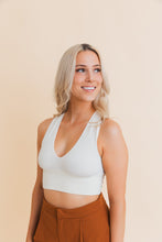 Load image into Gallery viewer, Eco Chic Ribbed Harmony Crop Top XS/S / Ivory
