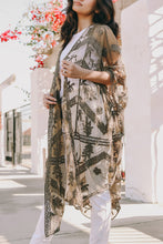 Load image into Gallery viewer, Embroidered Mesh Leaf Kimono
