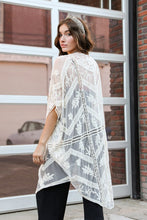 Load image into Gallery viewer, Embroidered Mesh Leaf Kimono
