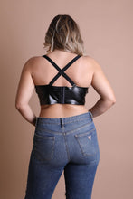 Load image into Gallery viewer, Faux Leather Longline Bralette
