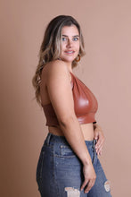 Load image into Gallery viewer, Faux Leather Longline Bralette
