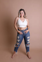 Load image into Gallery viewer, Faux Leather Longline Bralette XL / Ivory
