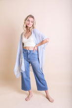 Load image into Gallery viewer, Chic Embroidered Kimono – Sophisticated Floral Design
