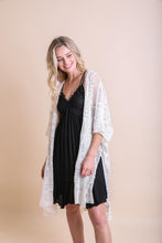 Load image into Gallery viewer, Floral Mandala Mesh Kimono Ponchos Natural
