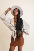 Load image into Gallery viewer, Flounce Tie-Front Kimono Wrap
