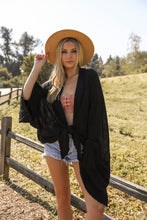 Load image into Gallery viewer, Flounce Tie-Front Kimono Wrap
