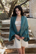Load image into Gallery viewer, Flounce Tie-Front Kimono Wrap

