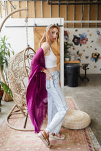 Load image into Gallery viewer, Frayed Trim Kimono Ponchos
