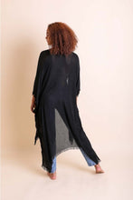 Load image into Gallery viewer, Frayed Trim Kimono Ponchos

