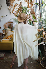 Load image into Gallery viewer, Frayed Trim Kimono Ponchos
