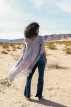 Load image into Gallery viewer, Frayed Trim Kimono Ponchos
