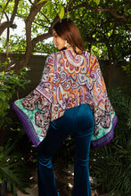 Load image into Gallery viewer, Free Spirit Boho Tie Front Wrap w/ Armholes Kimono
