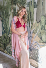 Load image into Gallery viewer, Geometric Embroidered Sleeveless Kimono
