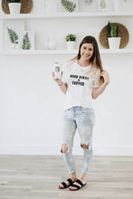 Load image into Gallery viewer, Good Vibes + Coffee - Boyfriend Tee
