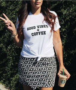 Good Vibes + Coffee - Boyfriend Tee