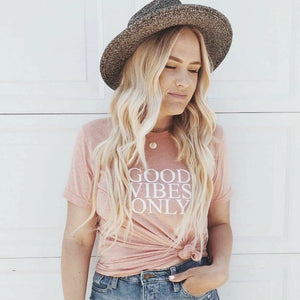 GOOD VIBES ONLY, Peach Tee, Good Vibes Only Tee, Good Vibes Shirt, Good Vibes Only Top, Good Vibes Tshirt, Good Vibes Tees, Good Vibes Only