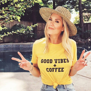 Good Vibes + Coffee - Boyfriend Tee